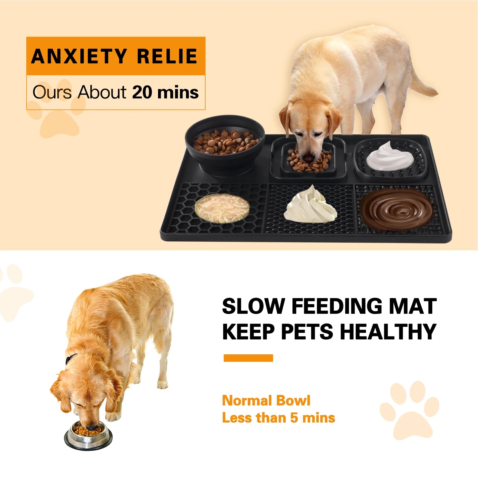Dog Slow Feeder Licking Mat – 3-in-1 Silicone Pad with Suction Base, BPA-Free
