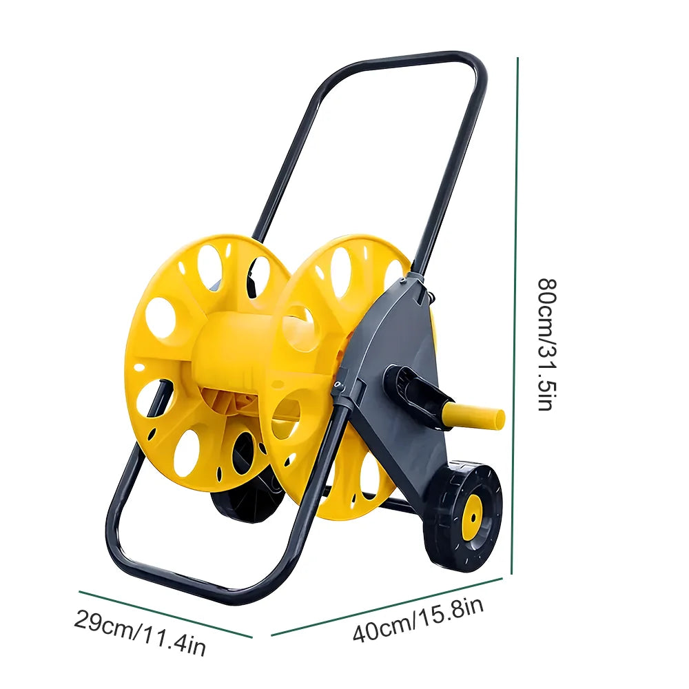 Garden Hose Reel Cart – Wheeled Hose Storage for up to 60m of Pipe