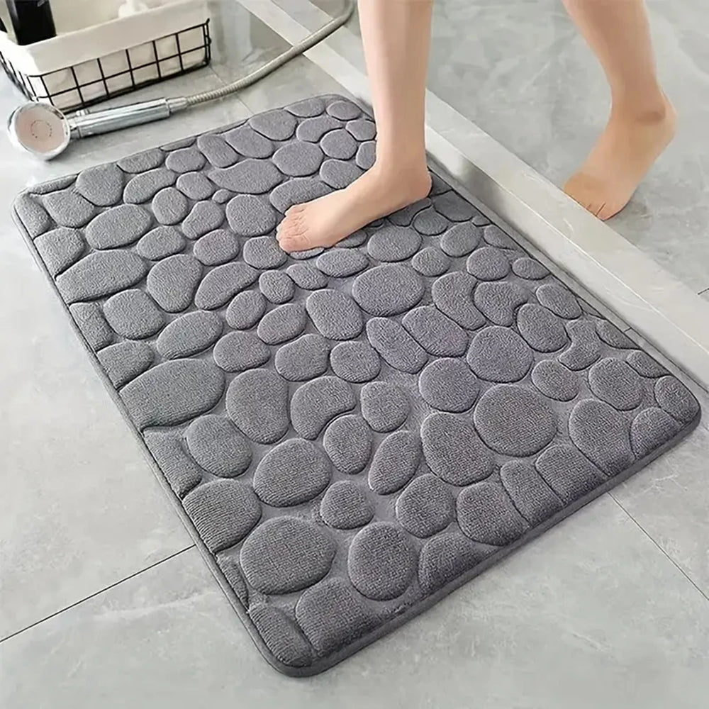 PebbleDry – Quick-Dry Embossed Bath Mat with Non-Slip Grip