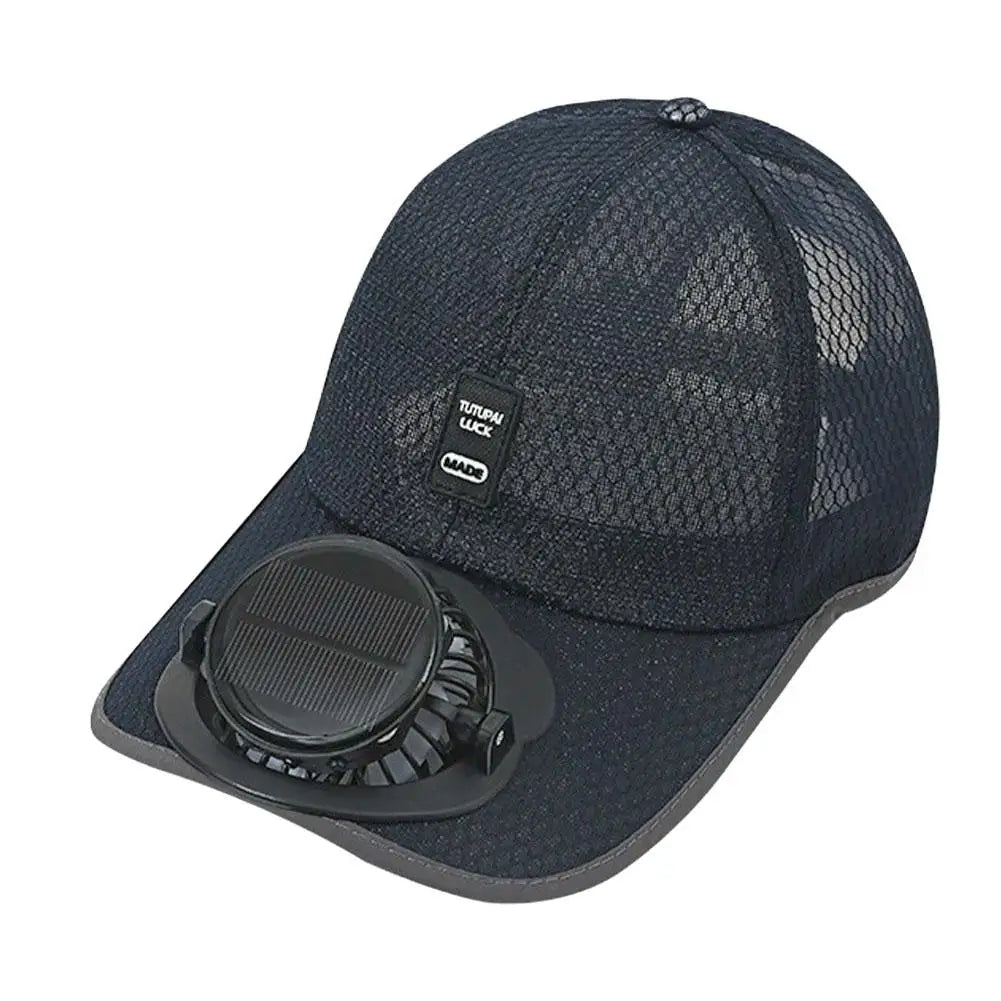 Solar & USB Fan Baseball Cap – Breathable Sun Hat with Built-In Cooling Fan