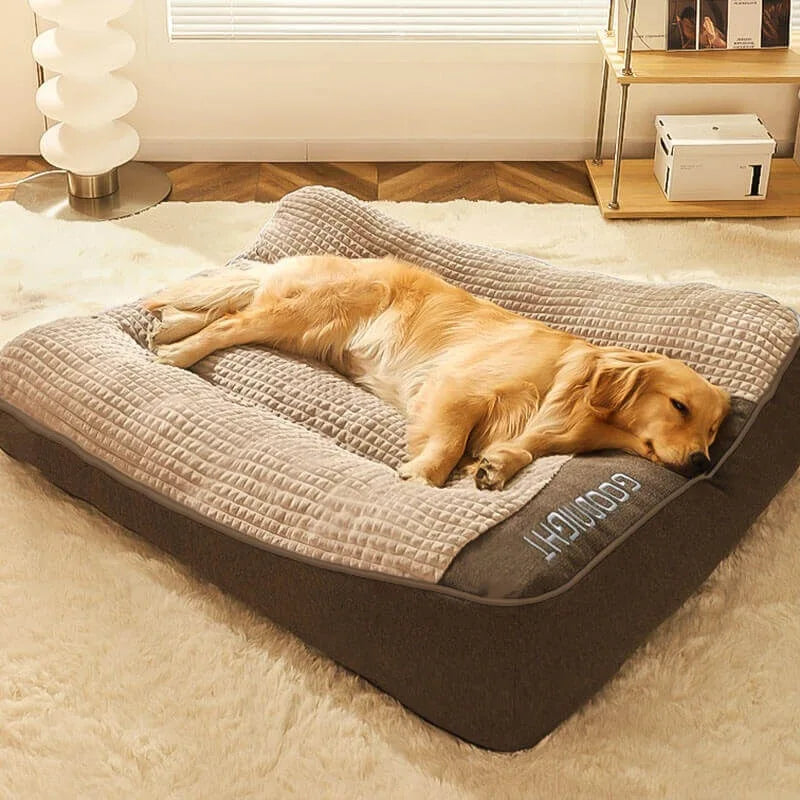Plush Bolster Dog Bed