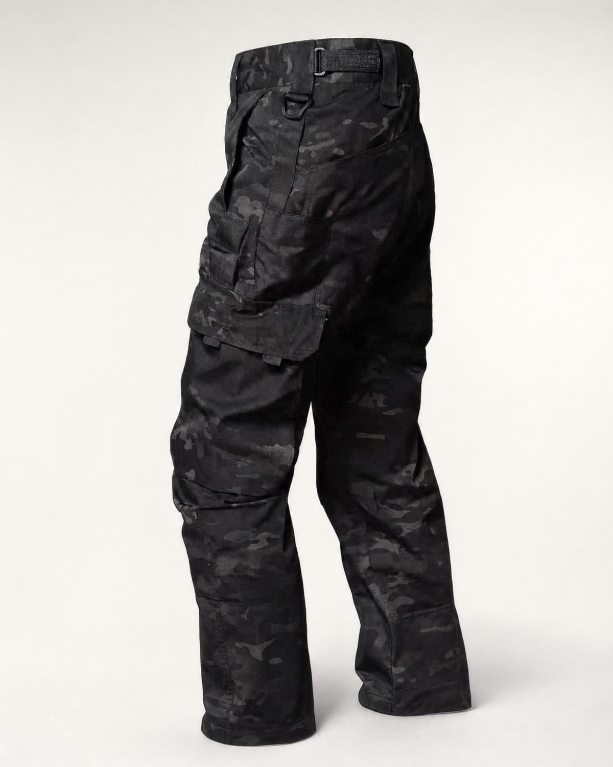 Pact men's water-repellent cargo work trousers — Camo Black # Colour_Camo Black