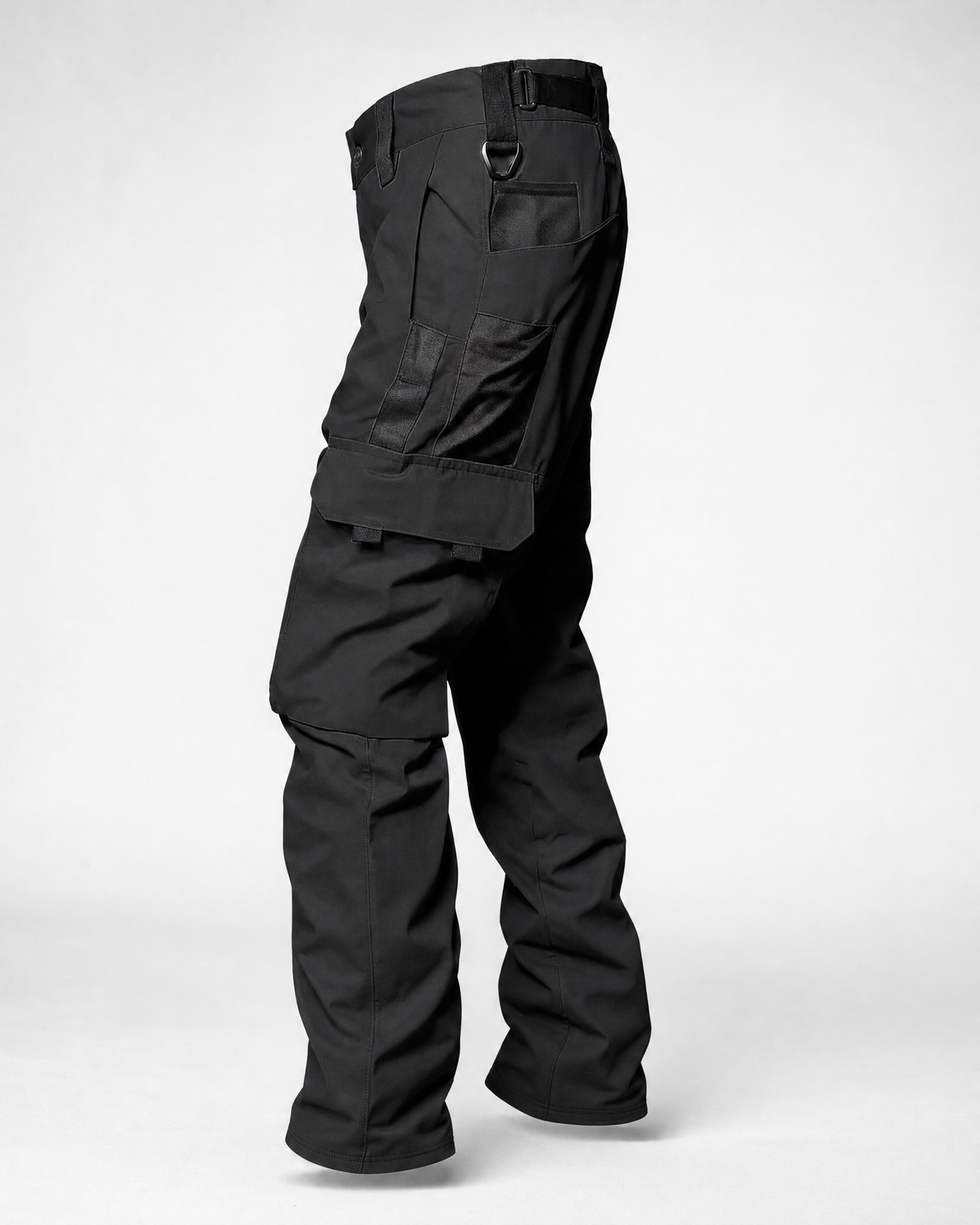 Pact men's water-repellent cargo work trousers — Black # Colour_Black