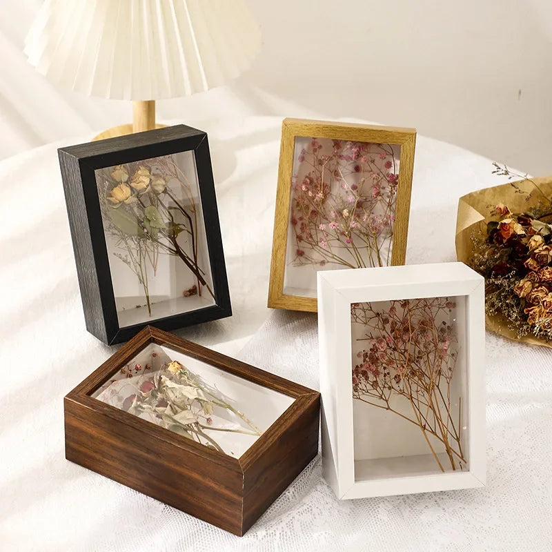 3D Hollow A4 DIY Rose Flower Frame Dry Flower Picture Frame Unique Shadow Box for Home Décor and Crafting Photo Frames