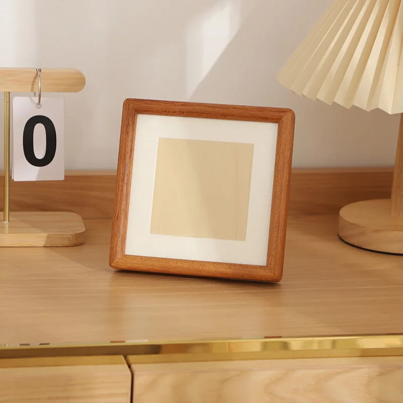 Solid Wood Hollow Photo Frame Joinery Design Picture Frame for Paintings and Photos Home Decor Versatile Tabletop Frame