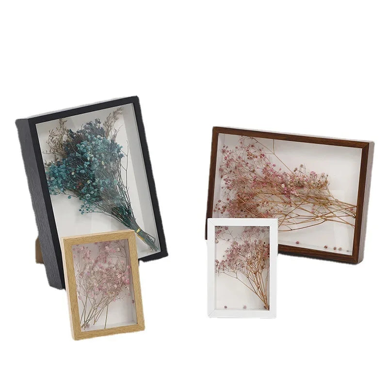 3D Hollow A4 DIY Rose Flower Frame Dry Flower Picture Frame Unique Shadow Box for Home Décor and Crafting Photo Frames