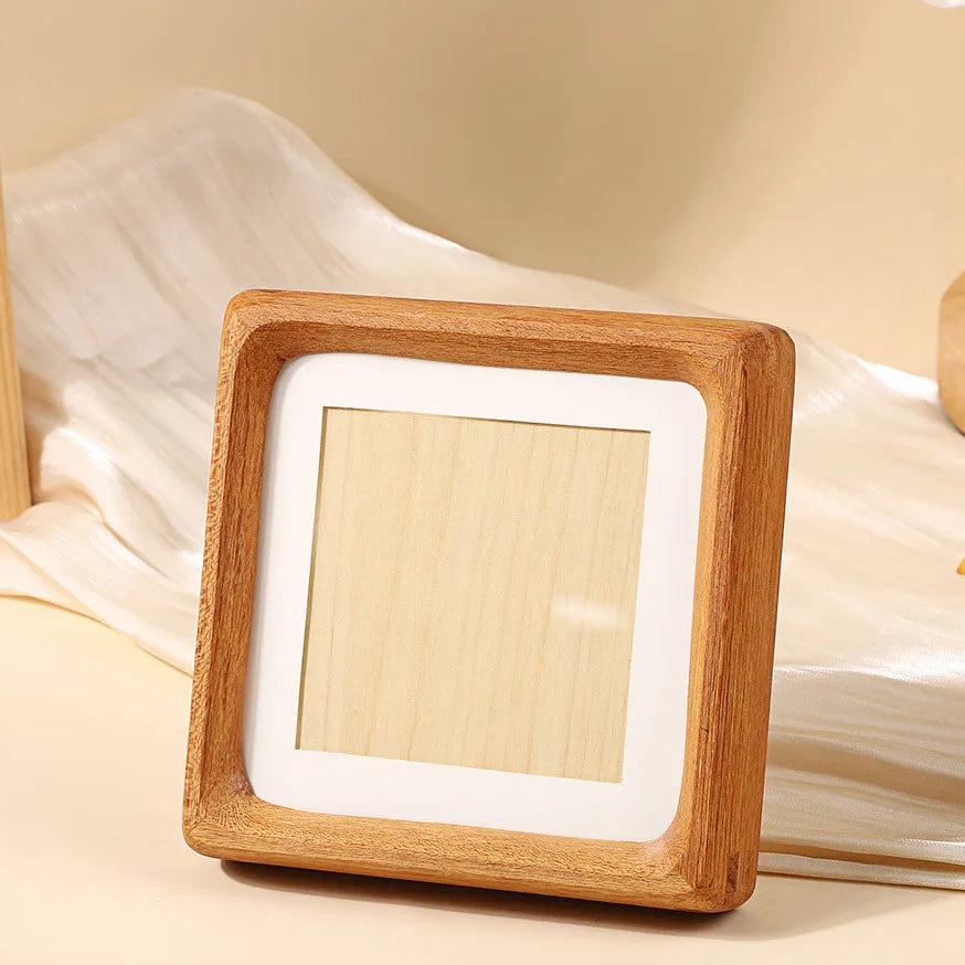 Square Teakwood Photo Frame High-Grade 10X10Cm 20X20Cm 25X25Cm Wedding Picture Frame Stand for Pictures Home Desktop Decor Gift