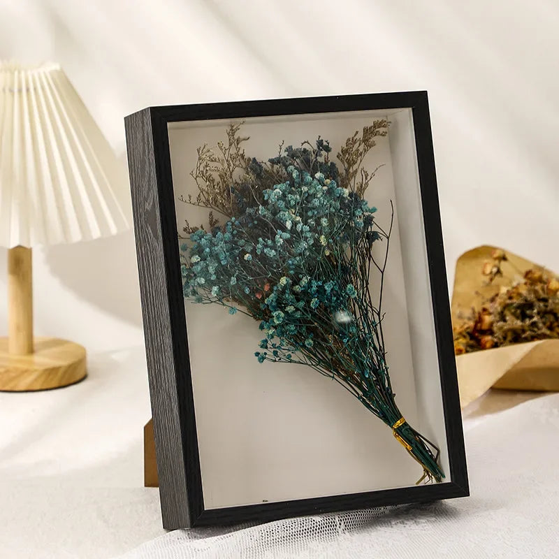 3D Hollow A4 DIY Rose Flower Frame Dry Flower Picture Frame Unique Shadow Box for Home Décor and Crafting Photo Frames