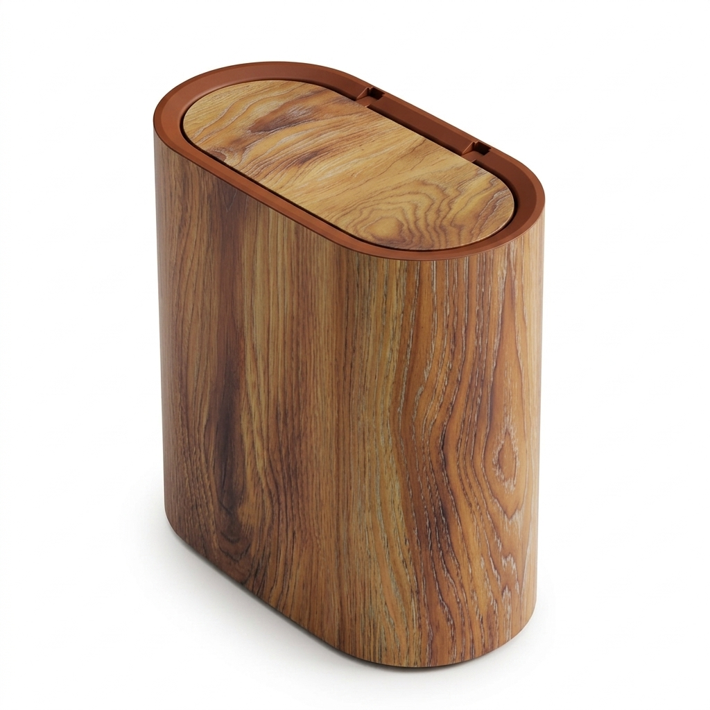 Compact Lidded Bathroom Bin – Pact studio image