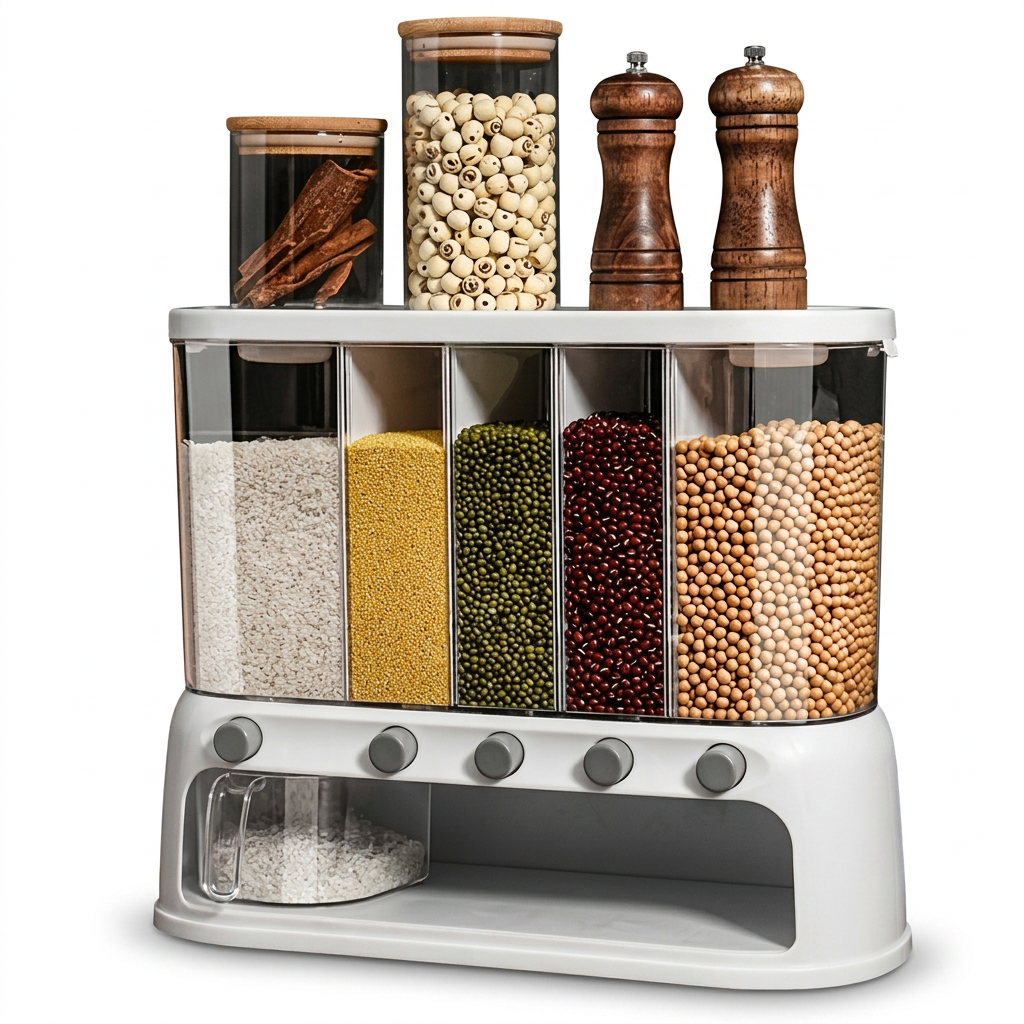 5-Compartment Grain Dispenser – Pact studio image