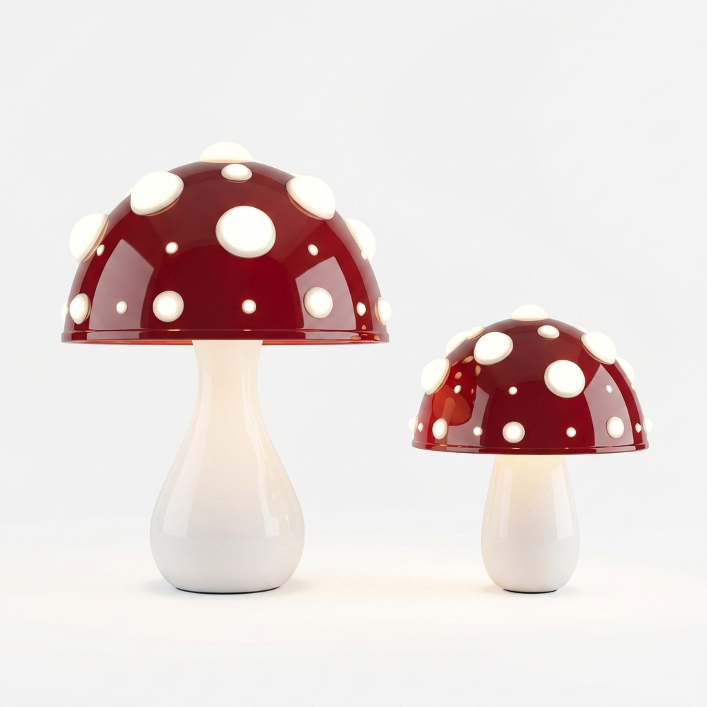 Mushroom Table Lamp Aluminium Dome – Pact studio image | YE1780333007302001336,RD1780333007302100005