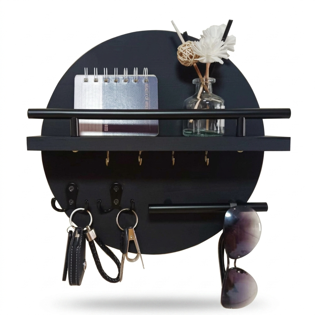 Round Wooden Key Holder – Pact studio image
