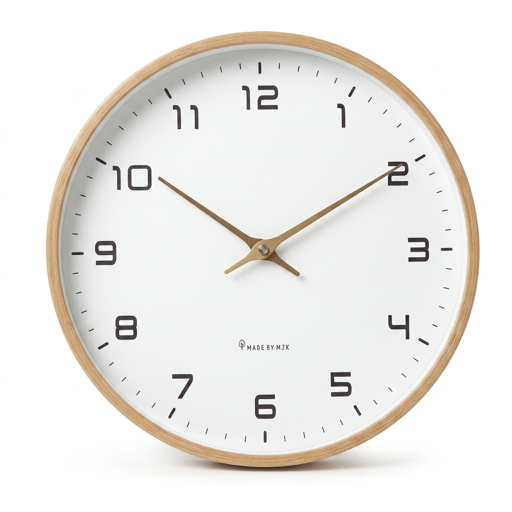Wood-Frame Wall Clock – Pact studio image