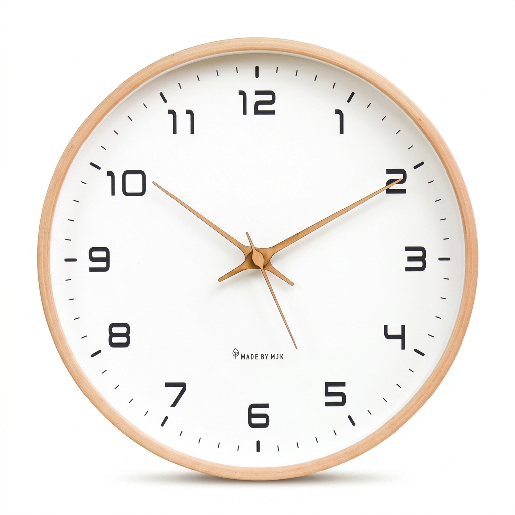 Nordic Wooden Wall Clock – Pact studio image