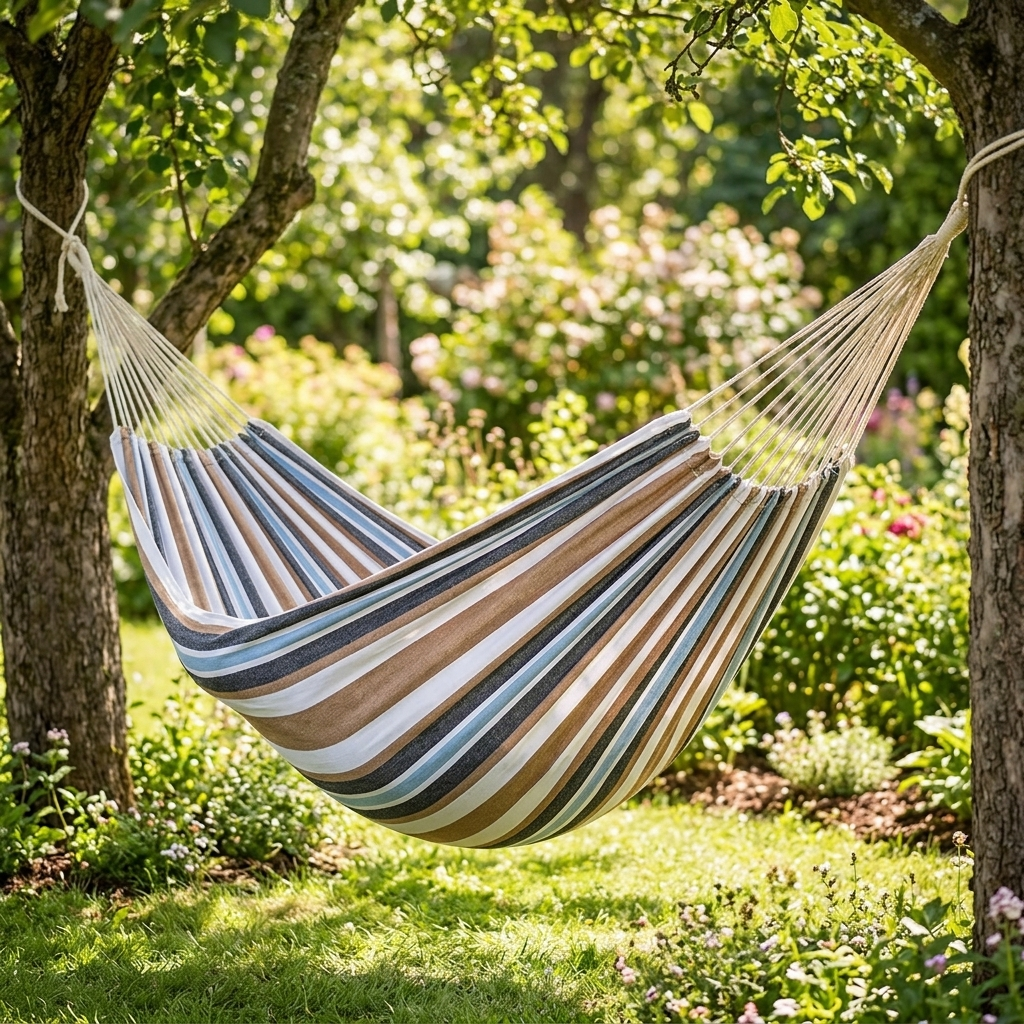 Canvas Striped Hammock – Pact lifestyle image