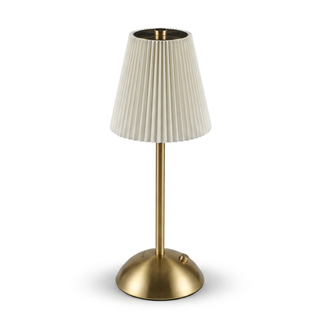 Pleated Cordless Table Lamp