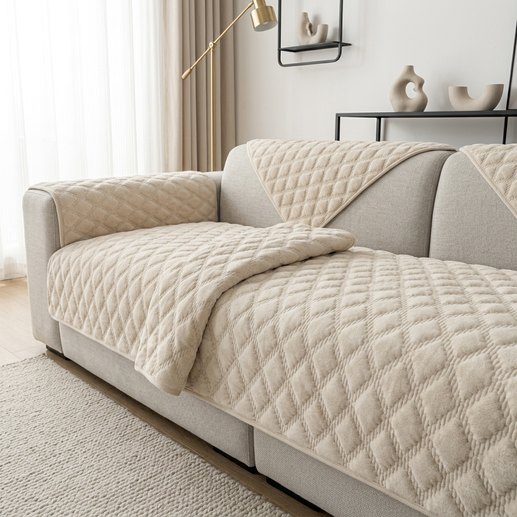 Nordic Plush Sofa Cover
