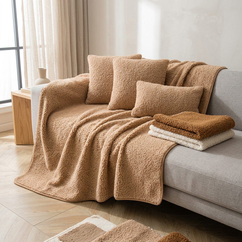 Lamb-Wool Sofa Cushion Cover