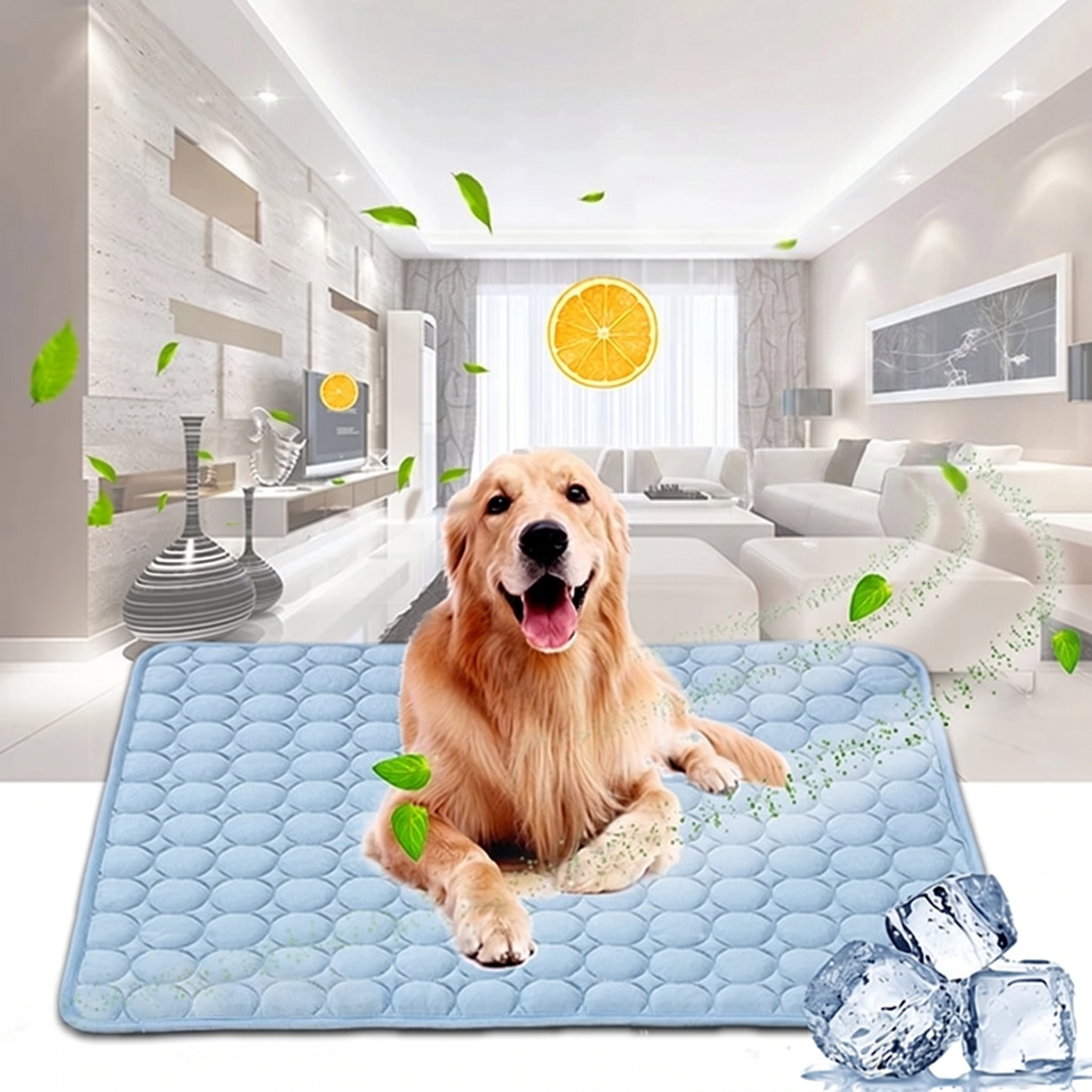 Two-Sided Mesh Pet Cooling Mat – Cool Ice-Silk & Breathable Mesh