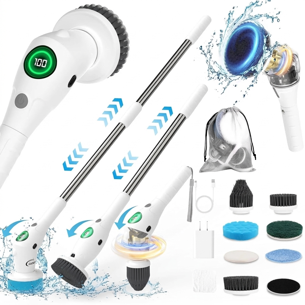 Electric spin scrubber