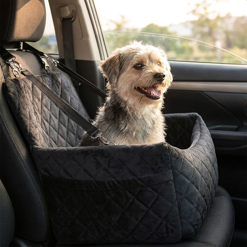 Dog in booster car seat | 1005010426985673-Gray,1005010426985673-Black