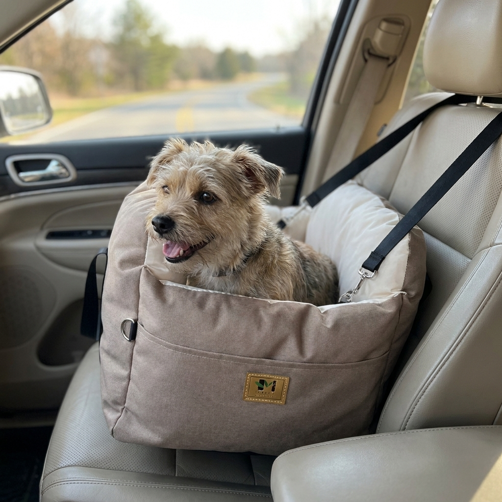 Dog in travel booster bed | 1005008330243941-Black,1005008330243941-Brown
