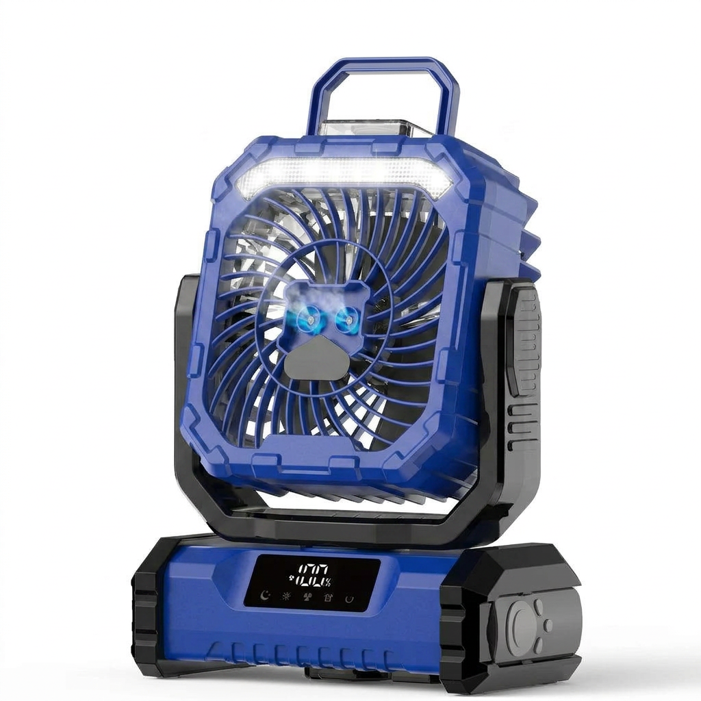 Misting fan blue