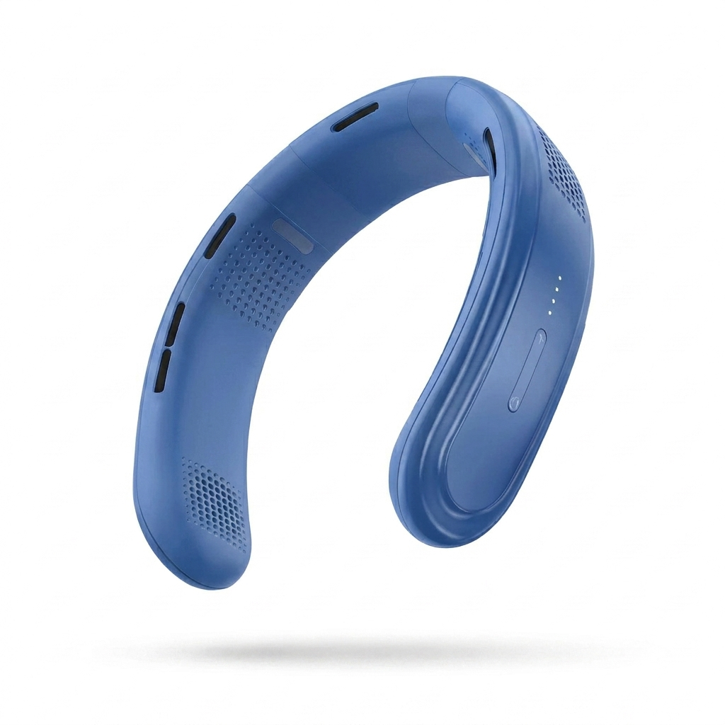 Neck fan blue