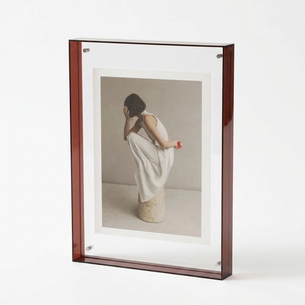 Acrylic Photo Frame Brown