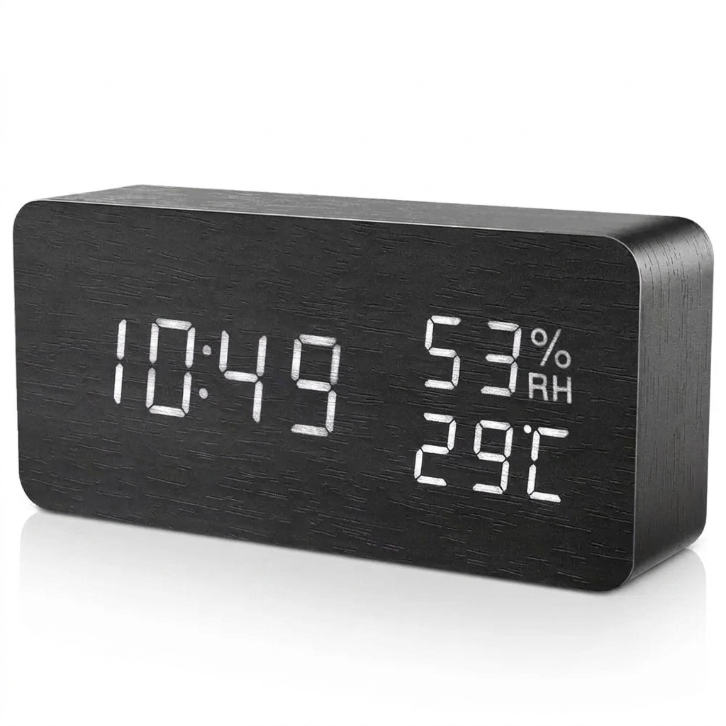 LED Alarm Clock Black