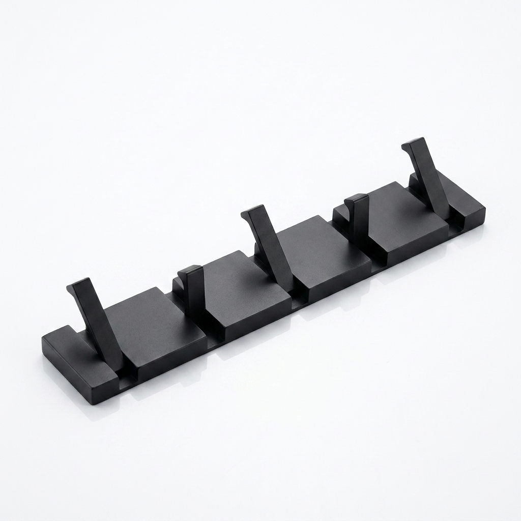 Hook Rack 6 Hooks Black