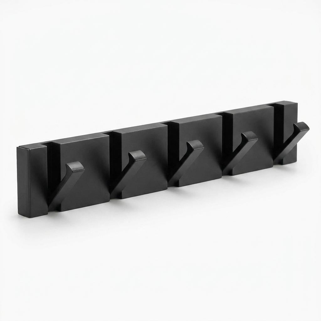 Hook Rack 5 Hooks Black