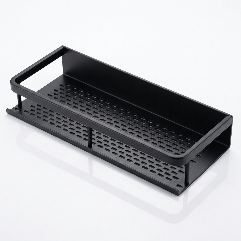 Bathroom Corner Shelf Black