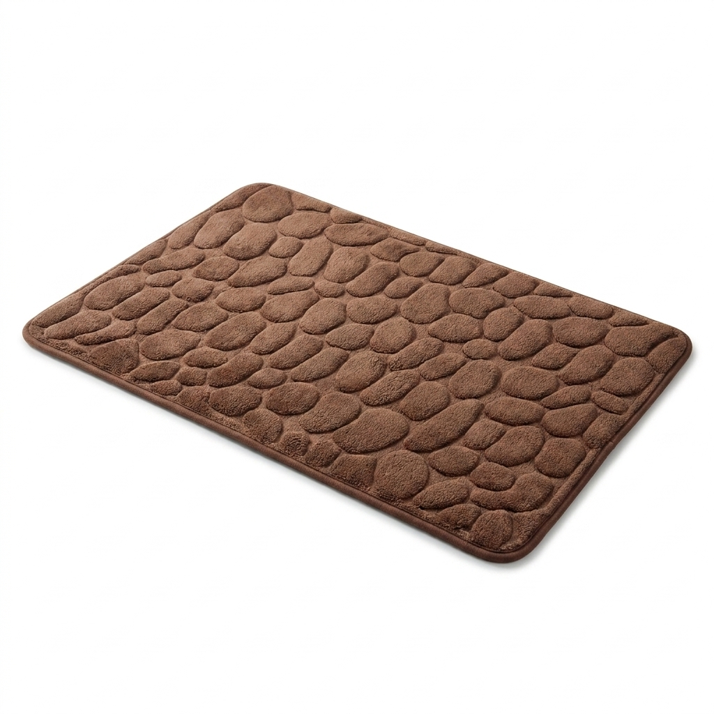 Cobblestone Bath Mat Coffee