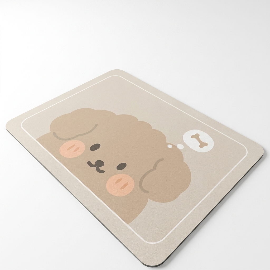 Coffee Mat Dog Off-White