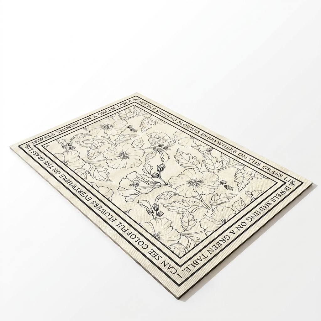 Coffee Mat White Flower