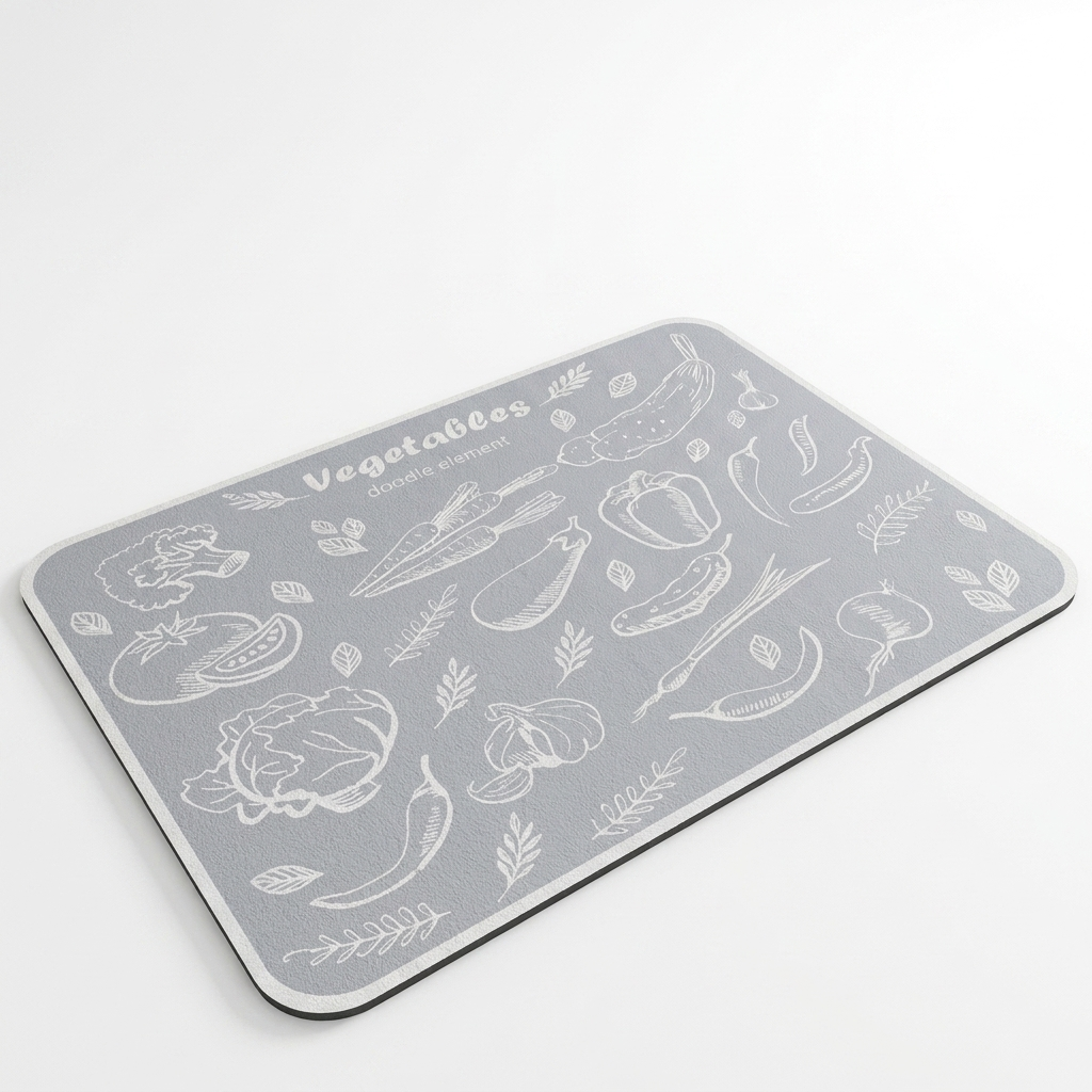 Coffee Mat Vegetable Grey