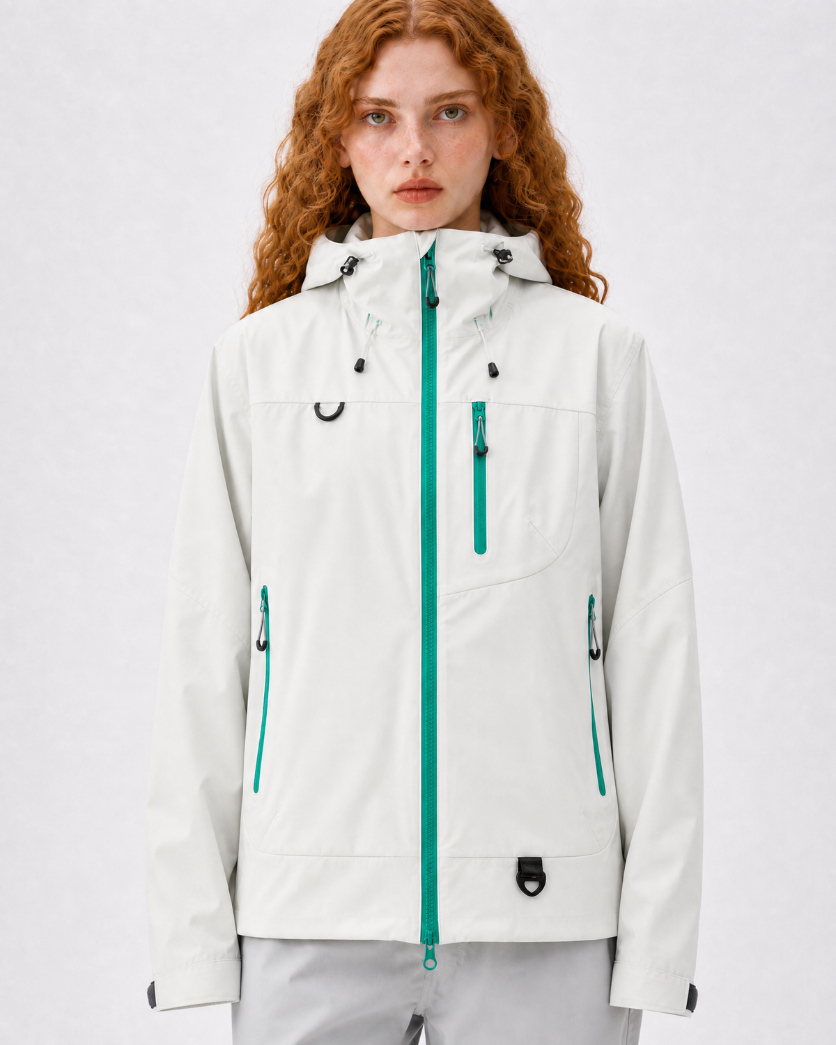 Pact Unisex Water-Repellent Hooded Windbreaker in Grey, detail # Colour_Grey