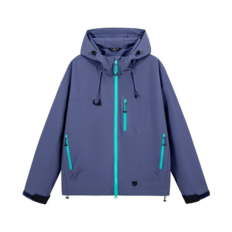Pact Unisex Water-Repellent Hooded Windbreaker in Purple, variant # Colour_Purple